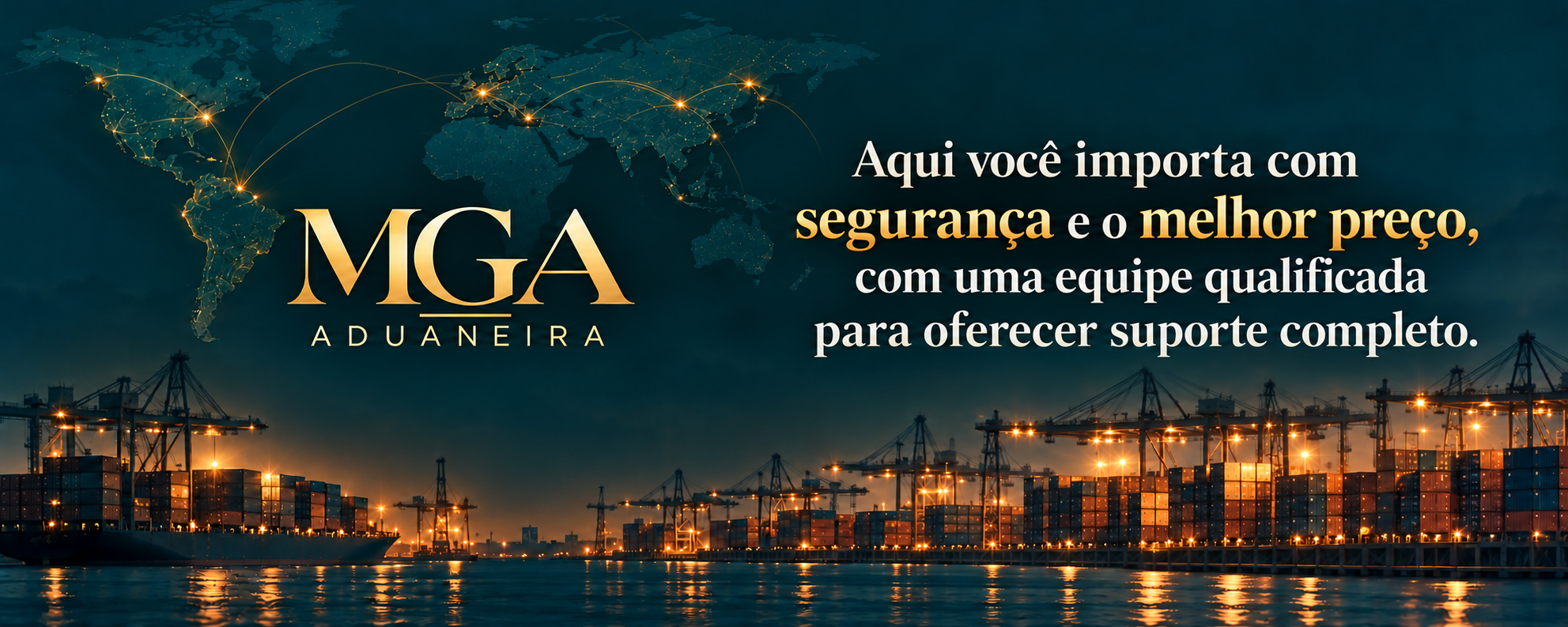 MGA Aduaneira. Aqui você importa com segurança e o melhor preço, com uma equipe qualificada para oferecer suporte completo.